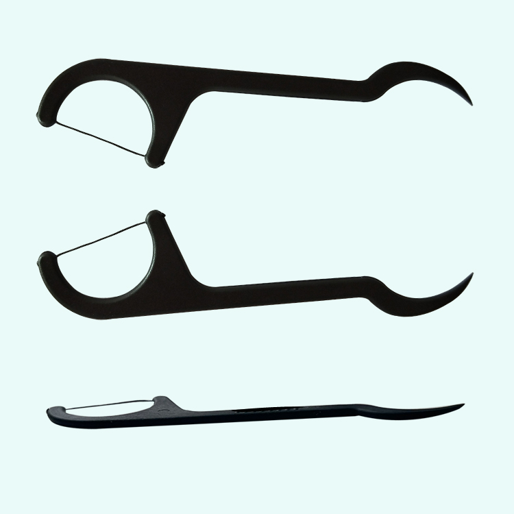 08 charcoal dental floss picks