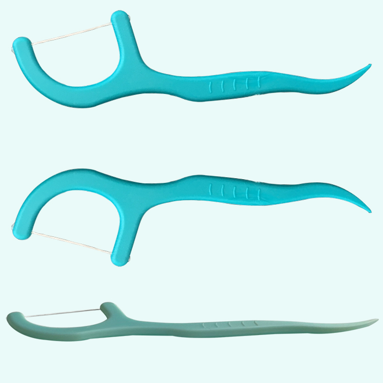 09 blue dental floss picks
