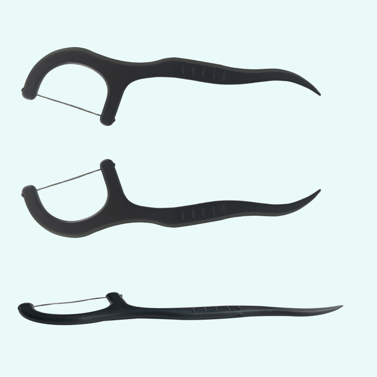 09 charcoal dental floss picks