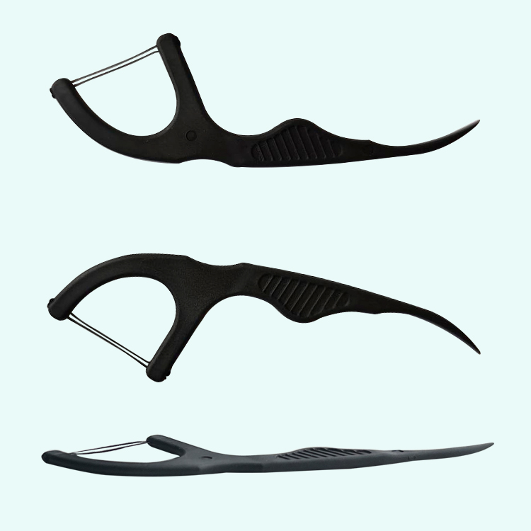 charcoal dental floss picks