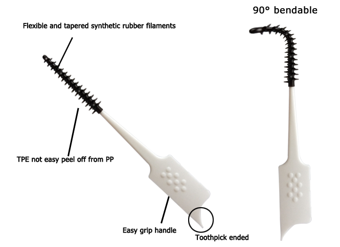 90 degree bendable soft picks
