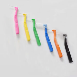 L shape interdental brush