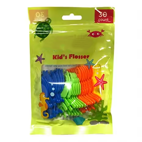 plastic bag kids dental floss pick
