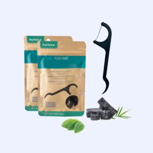 Charcoal PLA Dental Floss Picks