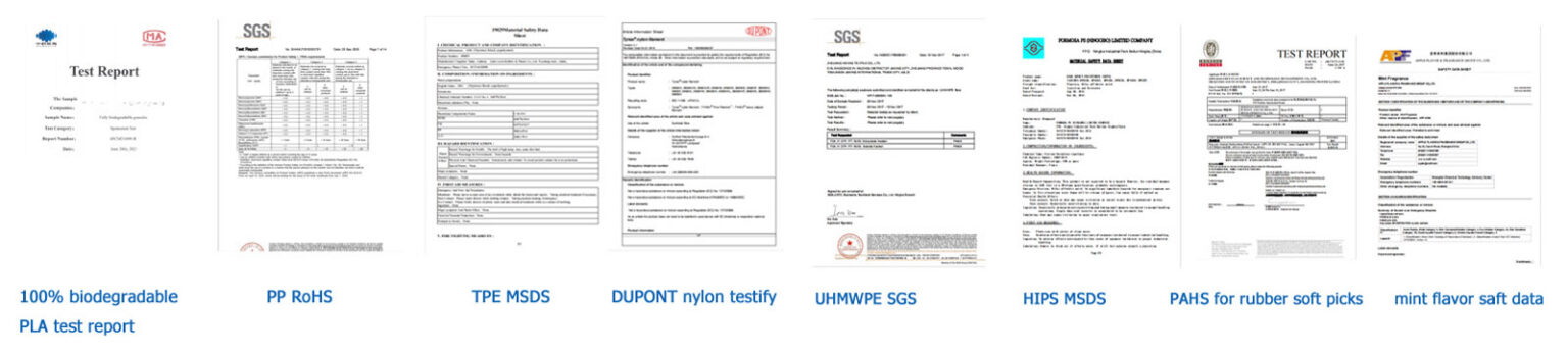dental floss and interdental brush test reports