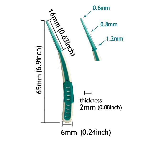 gum rubber soft pick dimensions