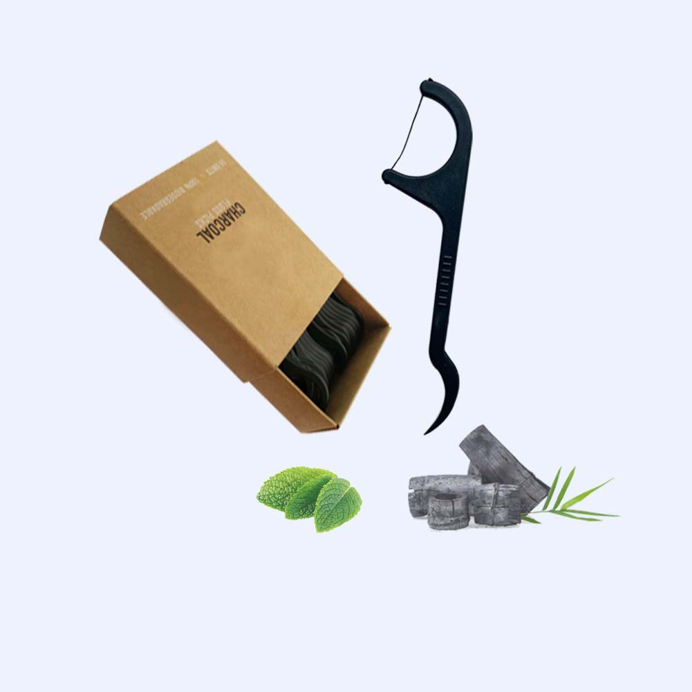 paper box charcoal dental floss picks