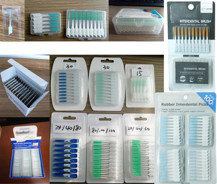 rubber interdental pick packaging