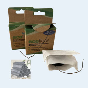 eco package bamboo charcoal dental floss